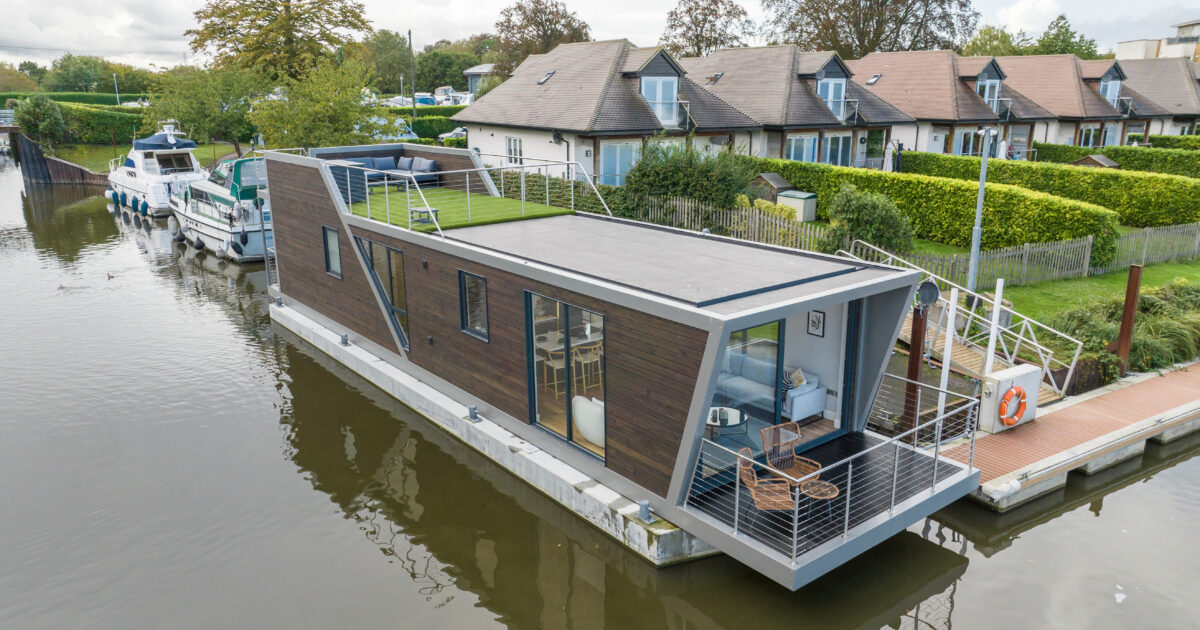 A unique modern range of houseboats and floating spaces which offer