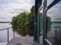 C250 Houseboat Fermanagh exterior front and balcony