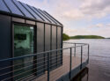 C250 Houseboat Fermanagh exterior cladding and balcony
