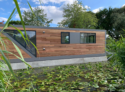 R750 houseboat Chichester Marina exterior side elevation