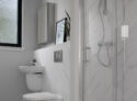 R750 houseboat Chertsey Marina luxury bathroom