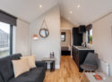 C250 Houseboat Tattenhall Marina open plan living / kitchen area